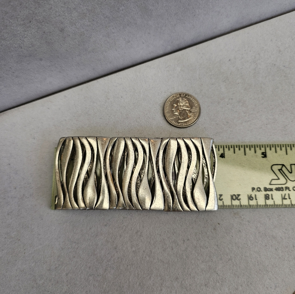 925 Earrings with Chunky Silvertone Stretch Bracelets SET! - Picture 6 of 12